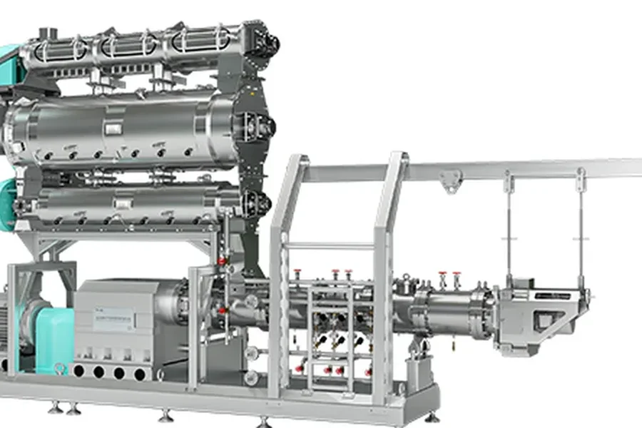 Shinmac SM-XT twin-screw extruder for aqua feed and pet food